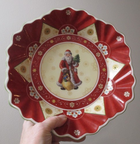 Villeroy & Boch Mettiach "Toy's Fantasy" Santa Christmas Porcelain Bowl 9.5" NEW - Picture 10 of 13