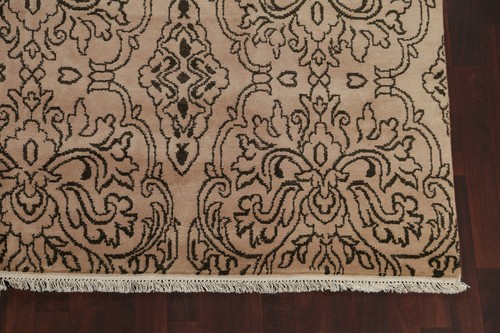 Brown Soft Plush Contemporary Art & Craft 8x10 Area Rug Hand-knotted Wool Carpet - 第 6/12 張圖片