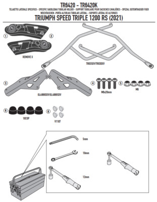 GIVI Remove-X Rahmen für Seitentaschen Triumph Speed Triple 1200 RS 2021-23