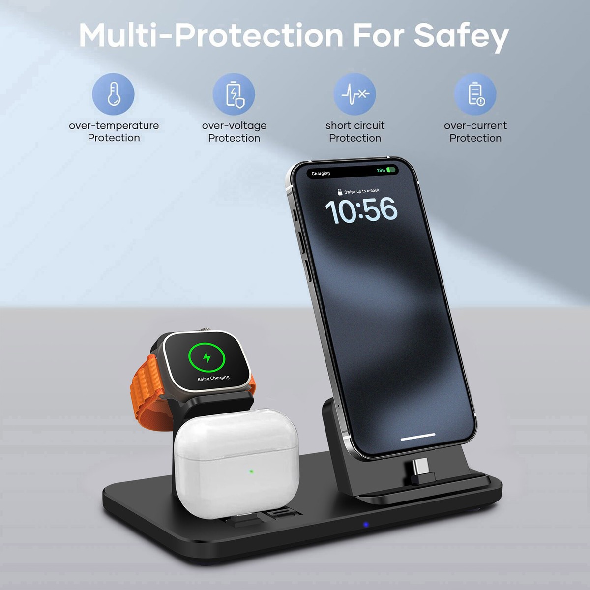 Wireless Charging Station Iphone Carga Inalambrica Wireless