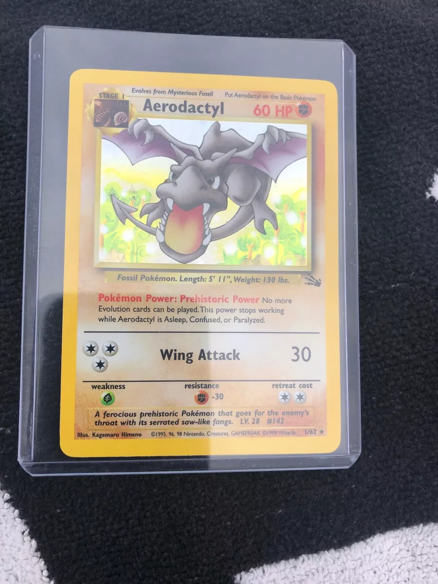 AERODACTYL - 16/62 - 1st Edition Fossil - Rare - Pokemon Card - NM