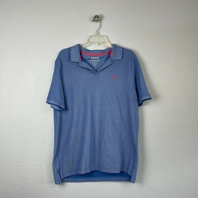 Izod Mens Blue Short Sleeve Advantage Performance Stretch Polo Golf Shirt Sze M