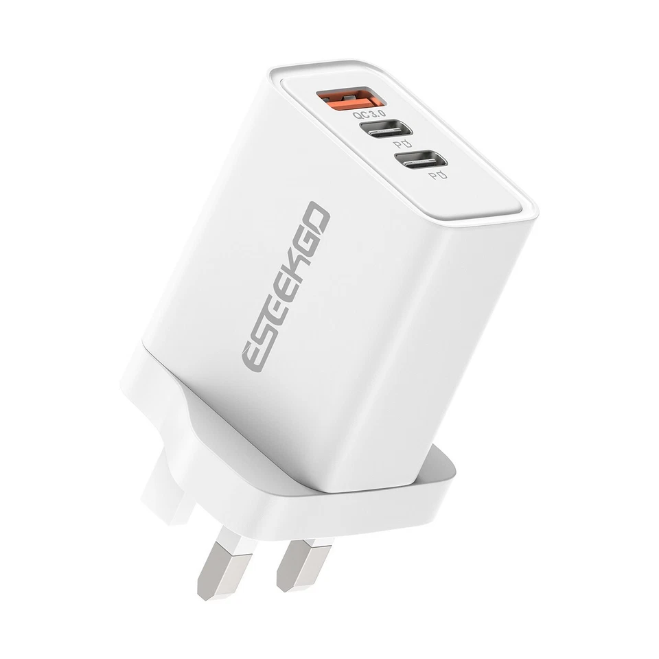45W GaN Super-fast Wall Charger with Triple Ports Output - Dual USB-C and USB-A - Image 4 of 4