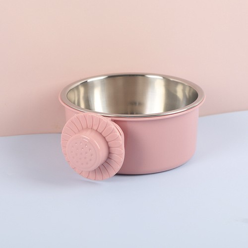 Pet Dog Cat Puppy Stainless Steel Hanging Food Water Bowl Feeder for Crate Cage - Picture 15 of 19