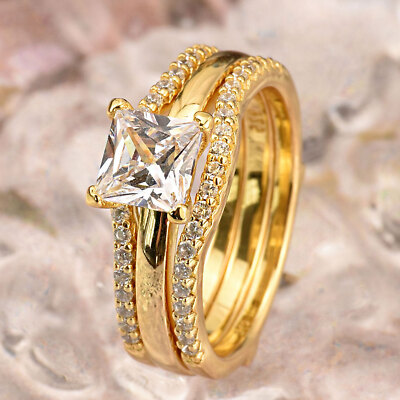 925 Sterling Silver CZ Wedding Engagement Rings for Women Promise Ring Size 4-13