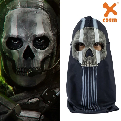 Xcoser Call of Duty Warzone Balaclava Skull Ghost Full Mask Cosplay Halloween - Picture 1 of 7