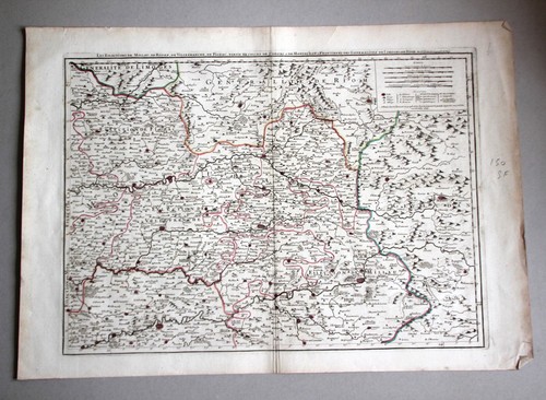 Carte XVIIIe Millau, Rodez, Figeac... par B. Jaillot, 1717. 77 x 54.5 cm