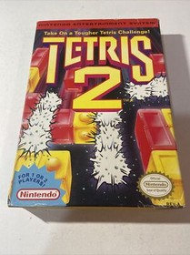 Tetris 2 w/ Poster Nintendo Entertainment System NES Complete in Box CIB