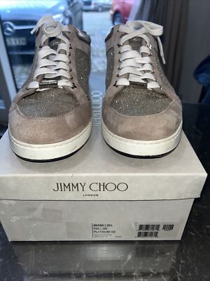 Gorgeous Jimmy Choo Miami Glitter/suede platinum ice eu UK