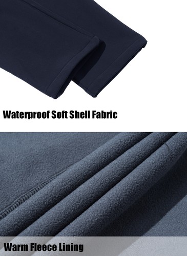 Pantalones de esquí impermeables para hombre aislados forrados de lana al aire libre senderismo pantalones de trabajo - Imagen 27 de 38