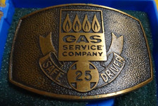 Gas Service Company Safe Driver 25 Belt Buckle
