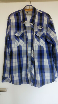 HERREN HEMD SUPERIOR PRODUCT OF QS KARIERT BLUE-BLOODED RAGS C Gr. XL MIT STICKE