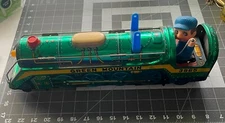 Vintage Bell Clanger Green Mountain Express Train Modern Toys Japan With Box