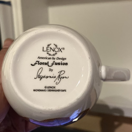 Lenox FLORAL FUSION Stephanie Ryan American By Design Pink Orange Mug Cup - Picture 5 of 5