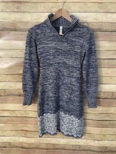 SOYBU Women’s Blue And White Stretchy Knit Sweater Dress Size: XS