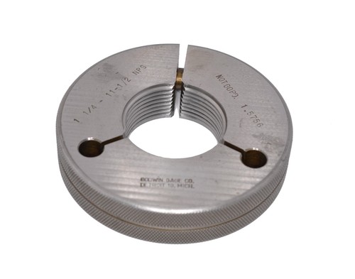 1-1/4 x 11-1/2 NPS Straight Thread Pipe Ring Gage Gauge ~ NO/GO ONLY ~ 1.250 - 第 1/1 張圖片