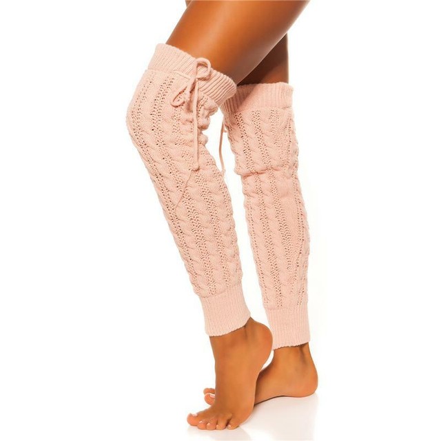 Long Ladies Knit Leggings Leg Warmer Pink One Size AC1125 eBay