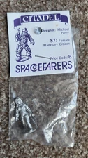 Citadel Spacefarers S7 Female Planetary Citizen  Sealed Vintage Lead Figure