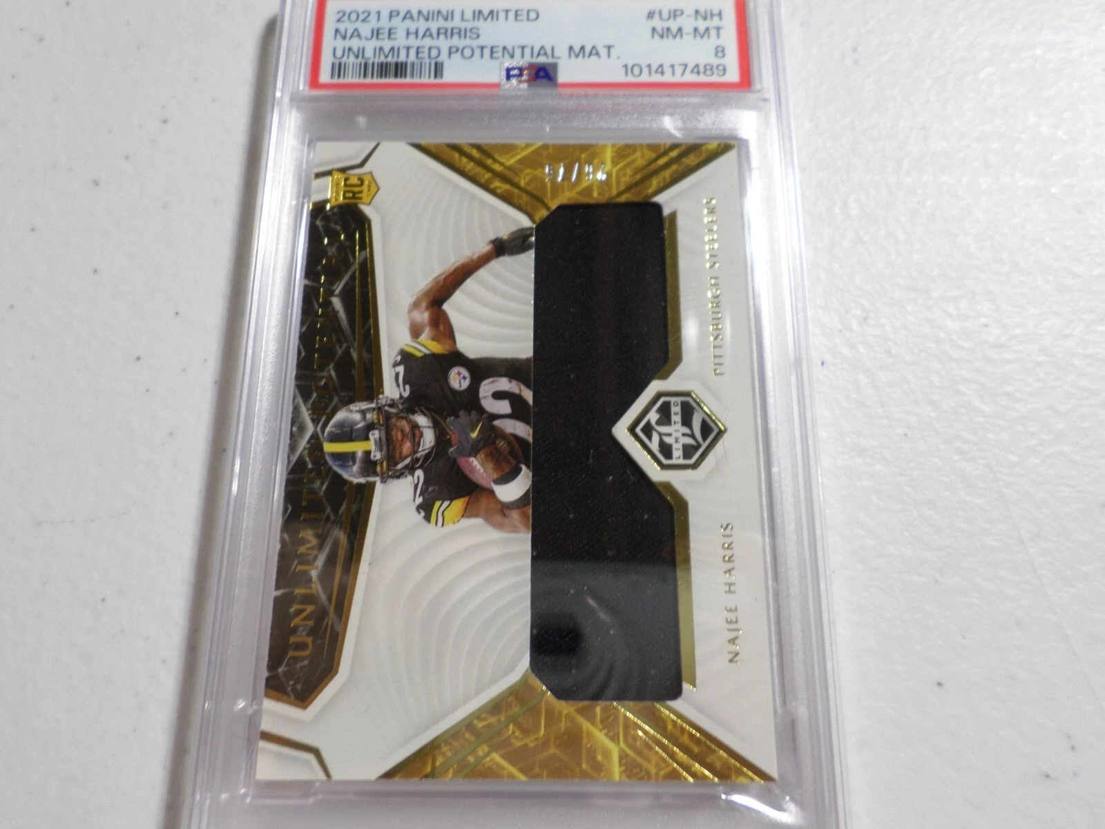 Najee Harris Panini Limited Unlimited Potential Materials #UPNH Base