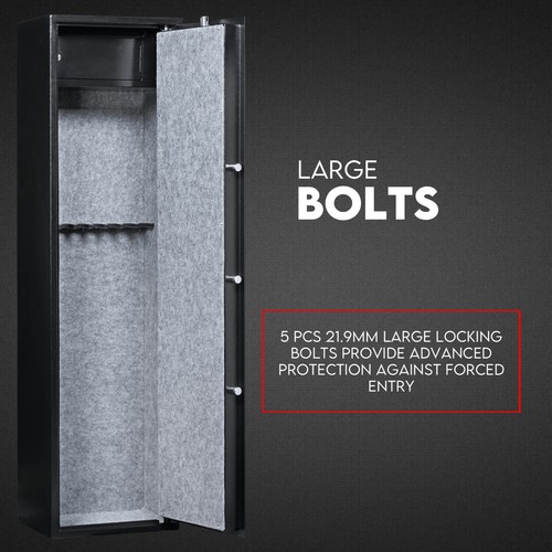 8 Gun Safe Firearm Rifle Storage Lock Box Steel Heavy Duty FS CATEGORY A+B - Picture 6 of 11