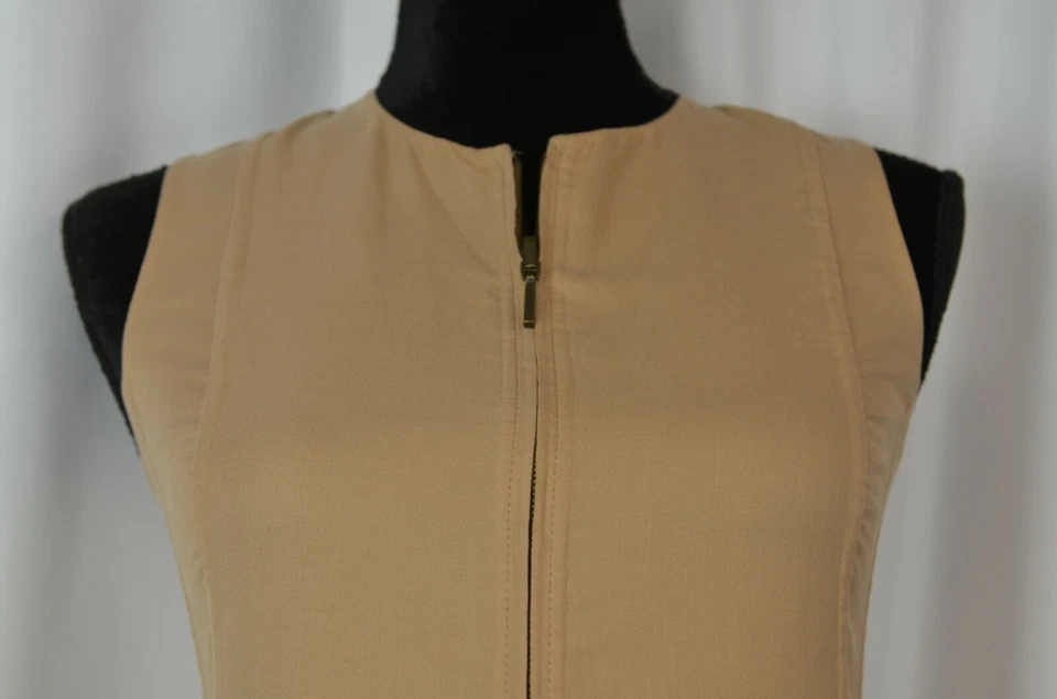 Vestido para mujer Akris sin mangas talla 2 cremallera frontal mezcla de algodón reversible? Carrera Foto 4 de 4