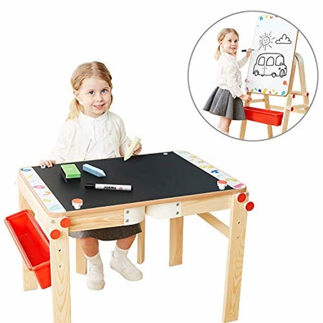 Toddler Kids Age 18m 4y Activity Art Easel Compact Chair Table