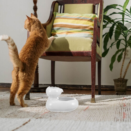  Weiß Keramik Trinkbrunnen Für Katzen Wasserspender Haustier-Wasserflasche - Bild 1 von 12