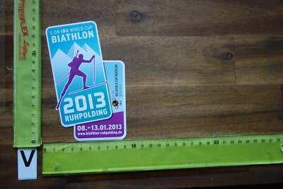 Alter Aufkleber Wintersport Ski Schi IBU Biathlon 2013 RUHPOLDING