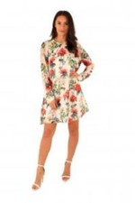 Womens Chiffon Swing Dress Paisley Print Work Office Business Wear