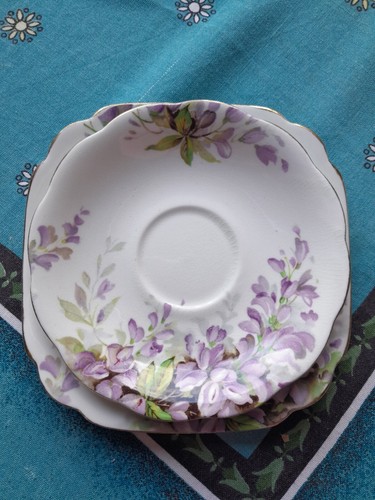 Vintage Royal Standard Bone China Trio Wisteria Side Plate Saucer Tea Cup - Picture 2 of 9