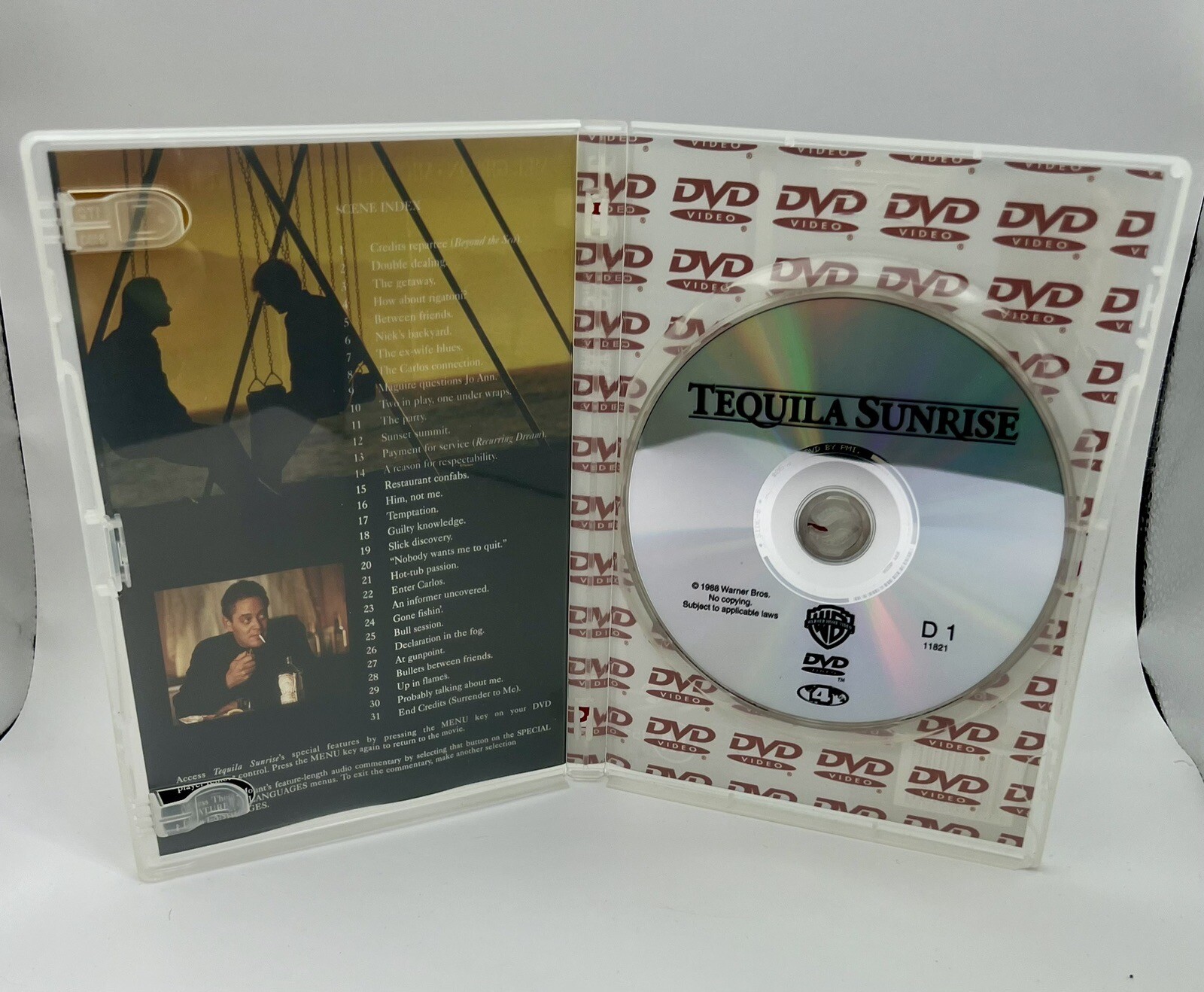 TEQUILA SUNRISE DVD Film Movie Mel Gibson Michelle Pfieffer R4 Action