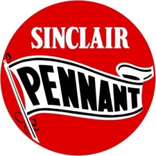 Sinclair PENNANT Gasoline NEW Sign 28" Dia. Round AMERICAN STEEL