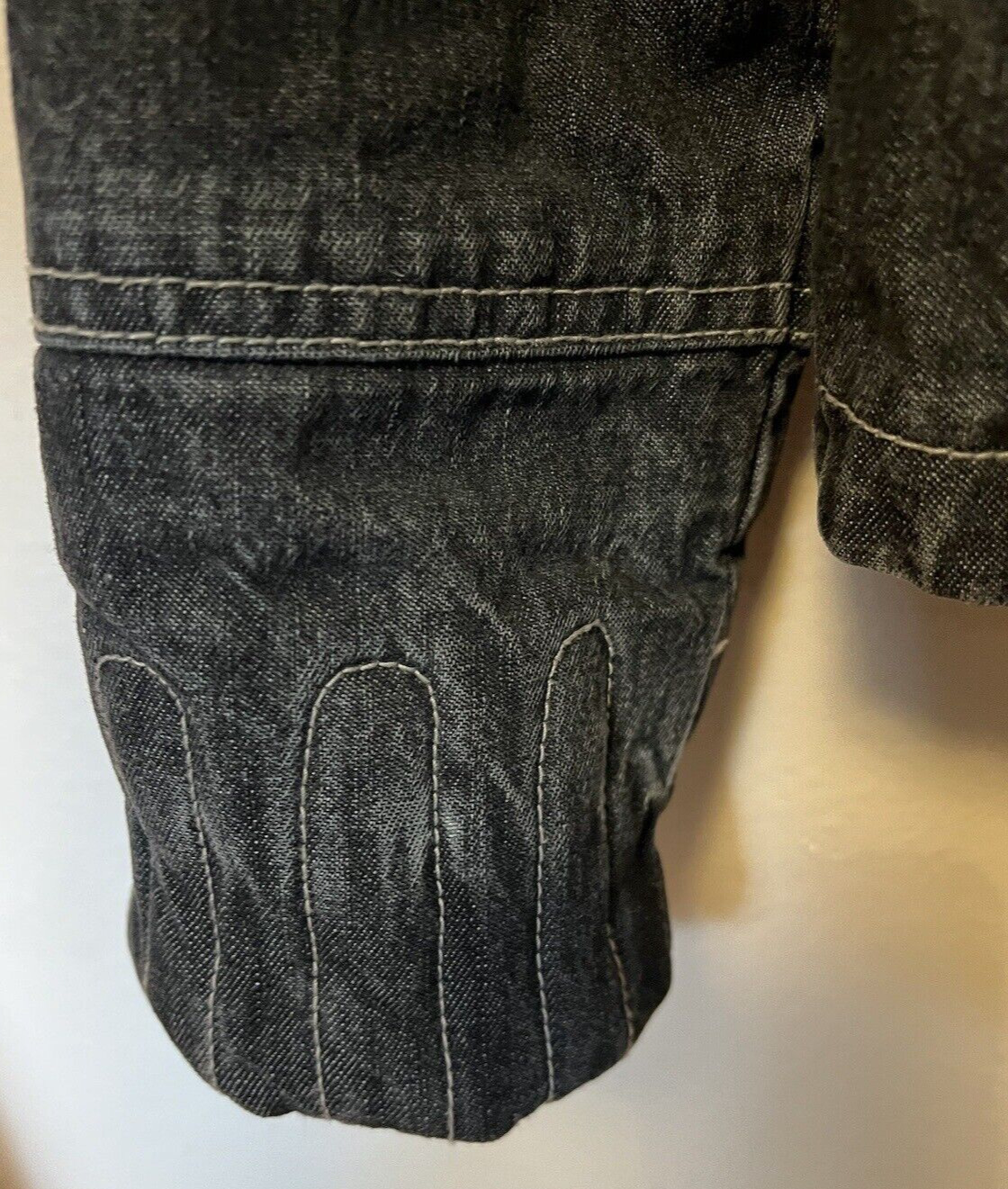 Vintage Spiegel Black Denim Jacket Embellished St… - image 12