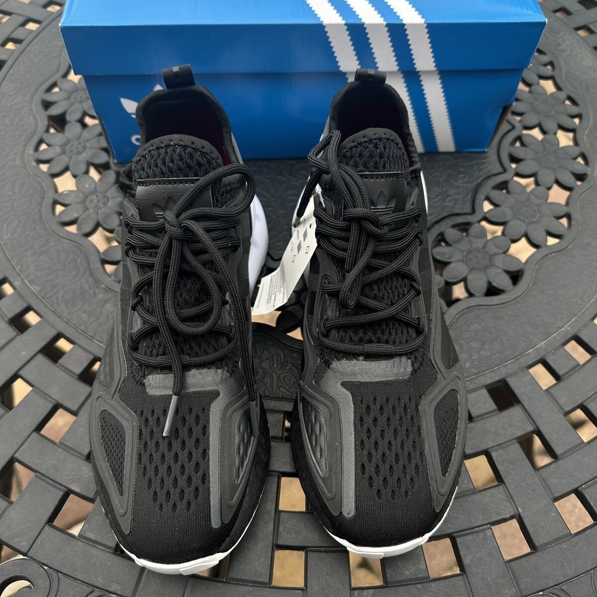 Adidas ZX 2K Boost J Black White Big Kid's Athletic Shoes Adidas ZX 2K Boost J Black White Big Kid's Athletic Shoes
