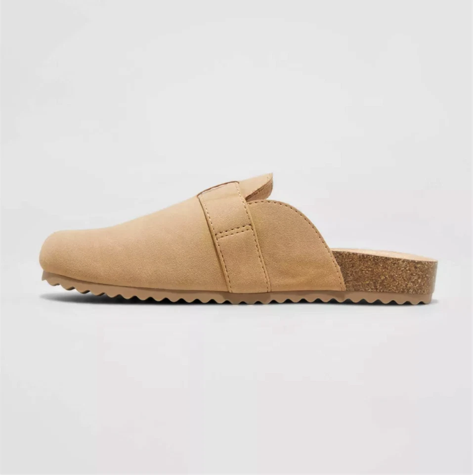 Zuecos sin cordones sin marcas acolchados Cat & Jack talla 1 marrón coñac talla 1 para niñas jóvenes Foto 3 de 4