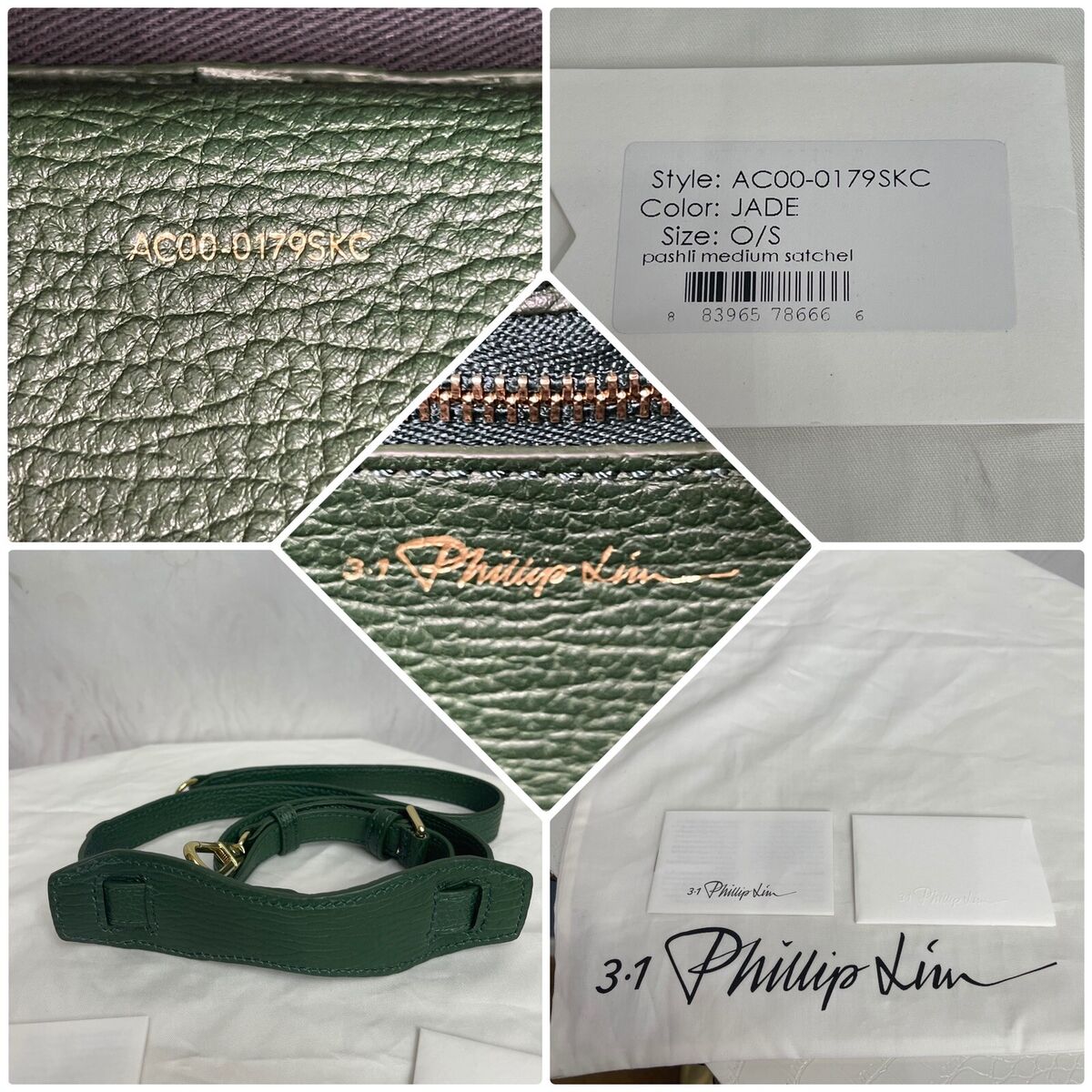 3.1 PHILLIP LIM medium pashi satchel/shoulder bag GREEN 3.1 PHILLIP LIM medium pashi satchel/shoulder bag GREEN