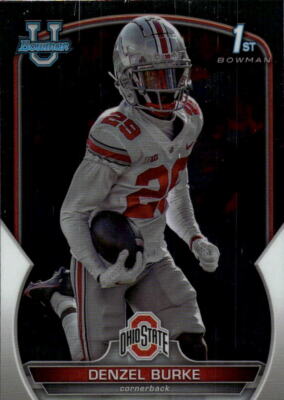 2022 Bowman University Chrome Denzel Burke #25 Ohio State Buckeyes