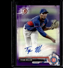 2017 Bowman #PA-TM Tyson Miller Paper Prospect Autographs Purple #219/250