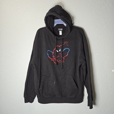 Vintage Universal Studios Spider-Man Hoodie L Sweatshirt Embroidered Marvel Y2K