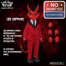 Mezco Toyz 10" The Return of The Living Dead Dolls Lou Sapphire Figurine 7 pcs