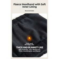 Stretchy Women's Headband Knit with Fleece Lining Plaid Pattern Winter Warm