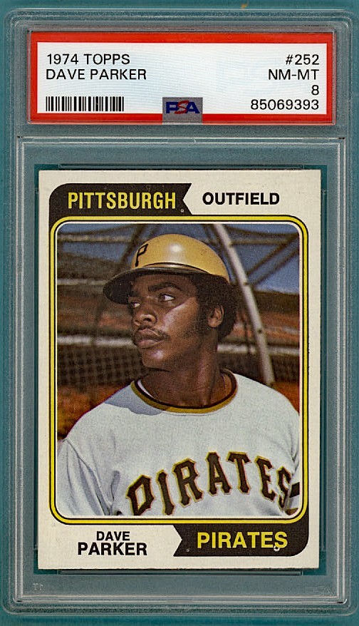 1974 Topps Dave Parker RC #252 PSA 8! Pirates! The Cobra!