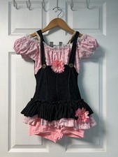 Curtain Call Costumes Child Large Pink/Denim Colored Farm Girl Dance Costume