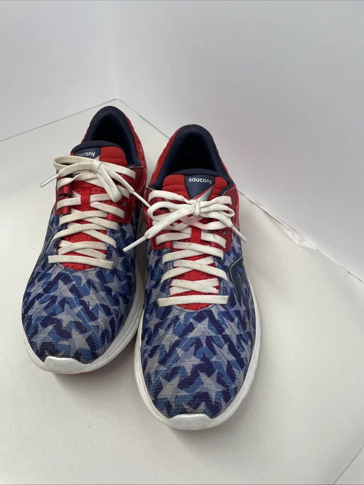 Saucony Kinvara 11 Mujer Tenis Talla 9.5 Azul Rojo Informal Zapatos con Cordones S10551-76 Foto 3 de 4