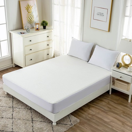 Waterproof Cooling Viscose Twin XL Mattress Protector Pad for College Dorm Ro... - Foto 4 di 5