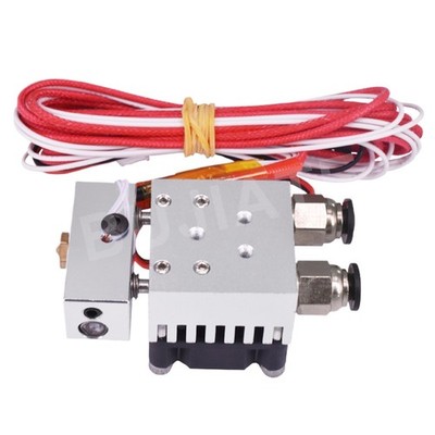 A heating hot end kit for two-in and one-out dual-color print heads