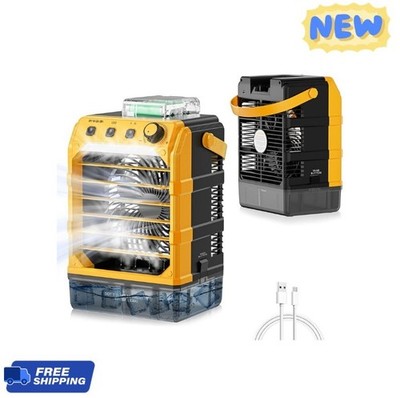 Portable Misting Fan, 20V DeWALT Battery, 1.6L Tank, Timer