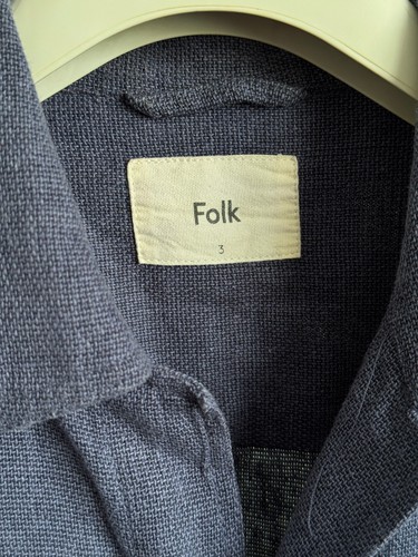 Mens Folk Linen Cotton jacket size 3 - Picture 5 of 7