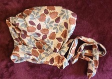 Custom Made Surgical Scrub Caps Beige Autumn Leaf Stretchy Tie Back