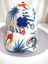 Black Clover Live Lucky Hawaiian Print Snap Back Golf Trucker Hat NWT "Read"